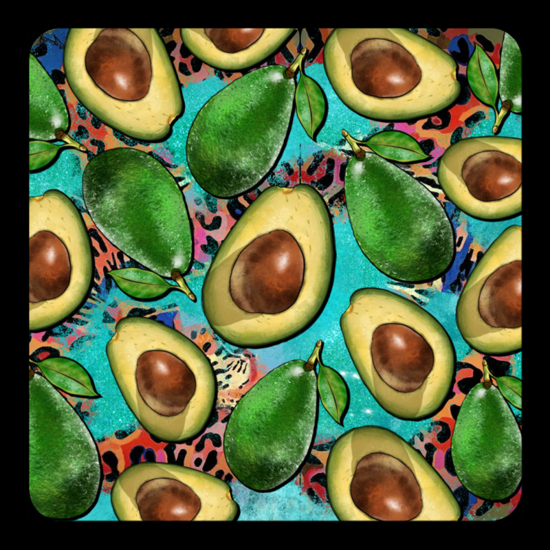 Avacado With Turquoise And Leopard Background Mug Coaster Urban Hoodie by BarkalooDesign | Teevron