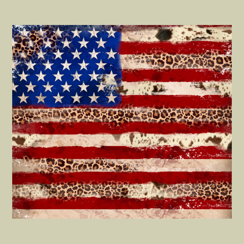 American Flag Leopard Cowhide Heavy Core Tee by JahusDesignShop | Teevron
