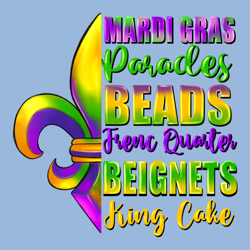 Mardi Gras Parades Beads French Quarter Beignets Premium Hoodie by FaDigitalArtStudio | Teevron