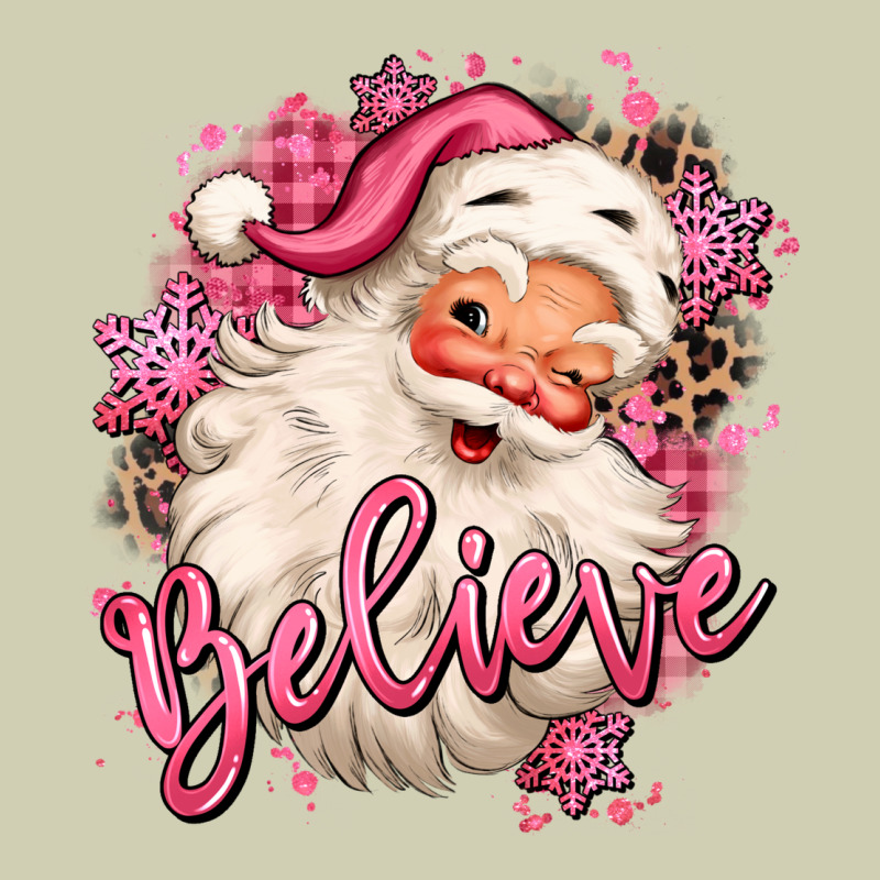 Believe Pink Christmas Santa Claus Heavy Core Tee by MaliasSmallBusiness | Teevron
