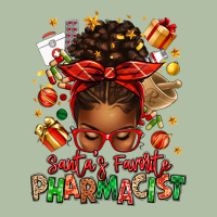 Santas Favorite Pharmacist Afro Messy Bun Urban Heavy Tee | Teevron