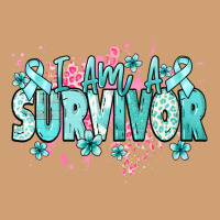 I Am A Survivor Teal Ribbon Ovarian Cancer Vintage Tee | Teevron