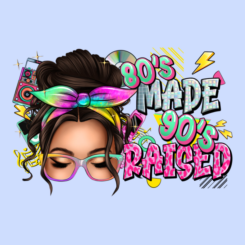 80s Made 90s Raised Messy Bun Urban Heavy Tee by texasbilliewilder | Teevron