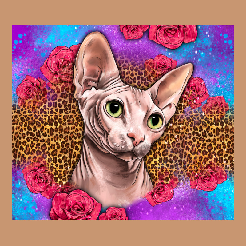 Purple Glitter Roses Sphynx Cat Heavyweight Hoodie by LillyAllenDesigns | Teevron