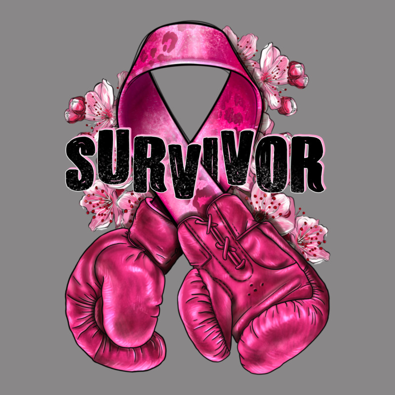 Survivor Breast Cancer With Boxing Gloves Vintage Tee by NancyCooperArtShop | Teevron