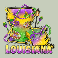 Louisiana Mardi Gras State Map Ladies Tee | Teevron