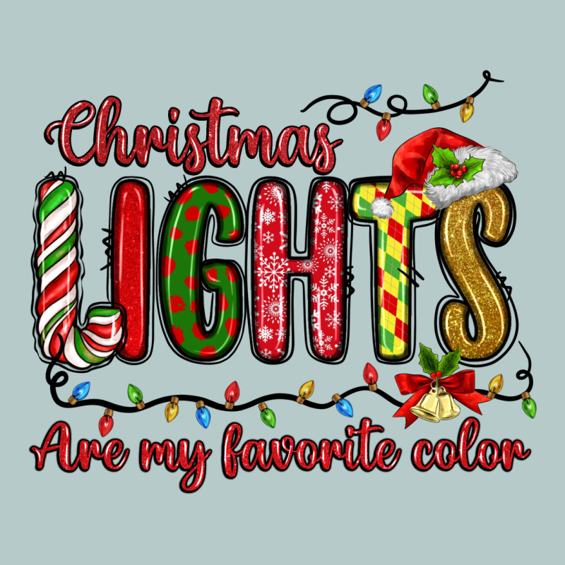 Christmas Lights Are My Favorite Color Heavy Core Tee by MaliasSmallBusiness | Teevron
