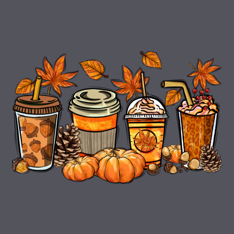 Fall Coffee Cups Vintage Hoodie by NancyCooperArtShop | Teevron