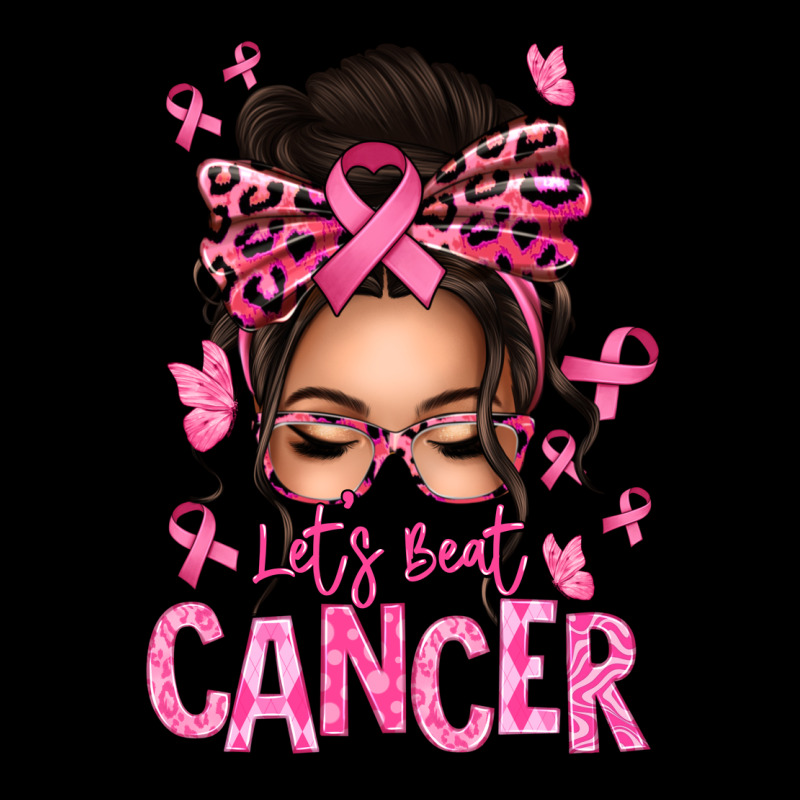 Lets Beat Cancer Afro Messy Bun Urban Heavy Tee by texasbilliewilder | Teevron