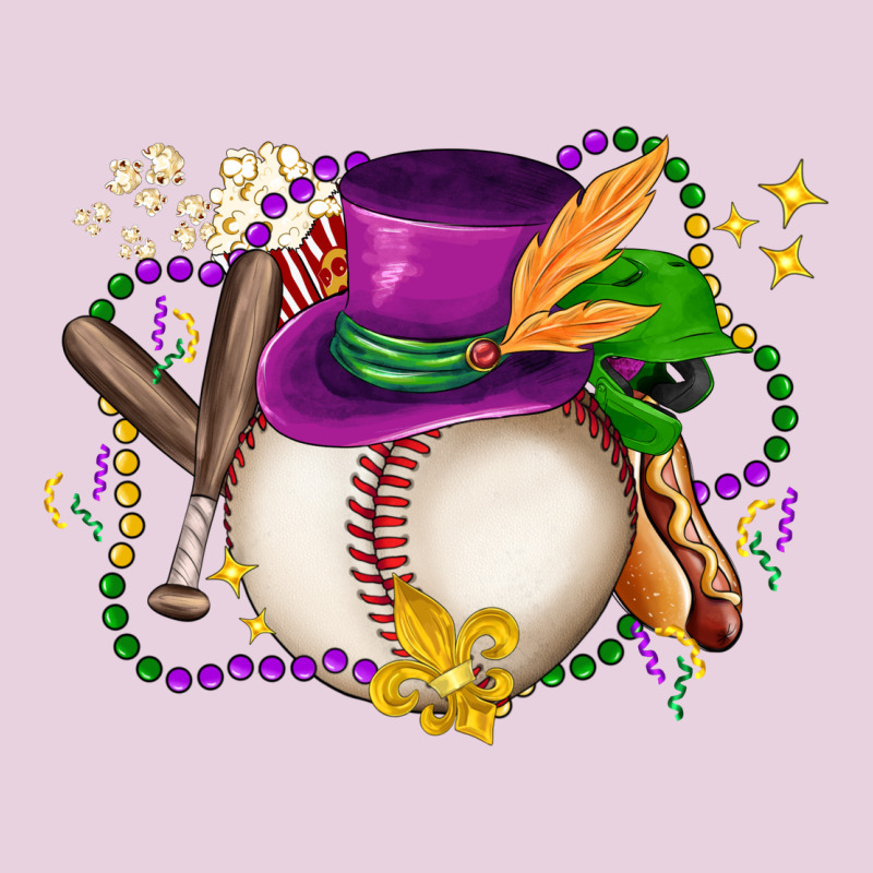 Mardi Gras Baseball Ladies Tee by LillyAllenDesigns | Teevron
