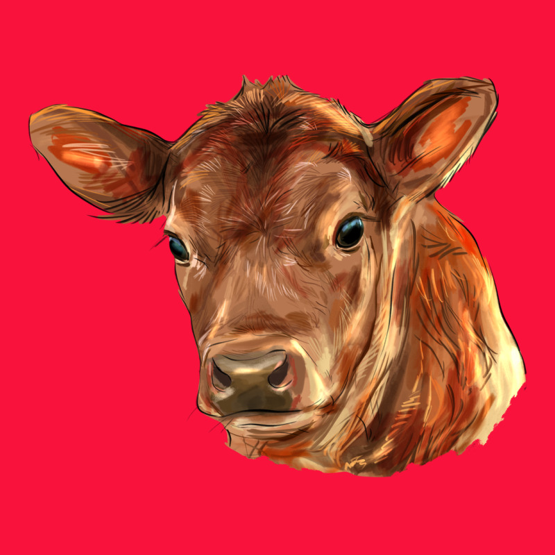 Red Angus Calf Face Classic Tee by LillyAllenDesigns | Teevron