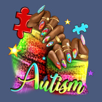 Black Woman Autism Nails Vintage Hoodie | Teevron