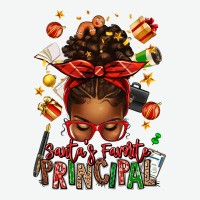 Santas Favorite Principal Afro Messy Bun Urban Heavy Tee | Teevron