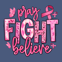 Pray Fight Believe Breast Cancer Vintage Hoodie | Teevron