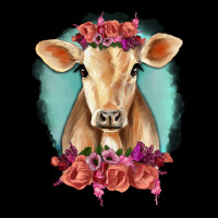 Floral Cow Ladies Tee | Teevron