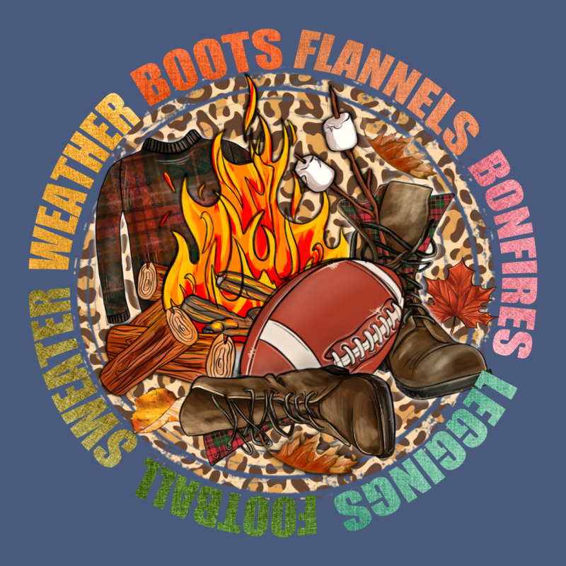 Boots Flannels Bonfires Leggins Football Vintage Hoodie by NancyCooperArtShop | Teevron