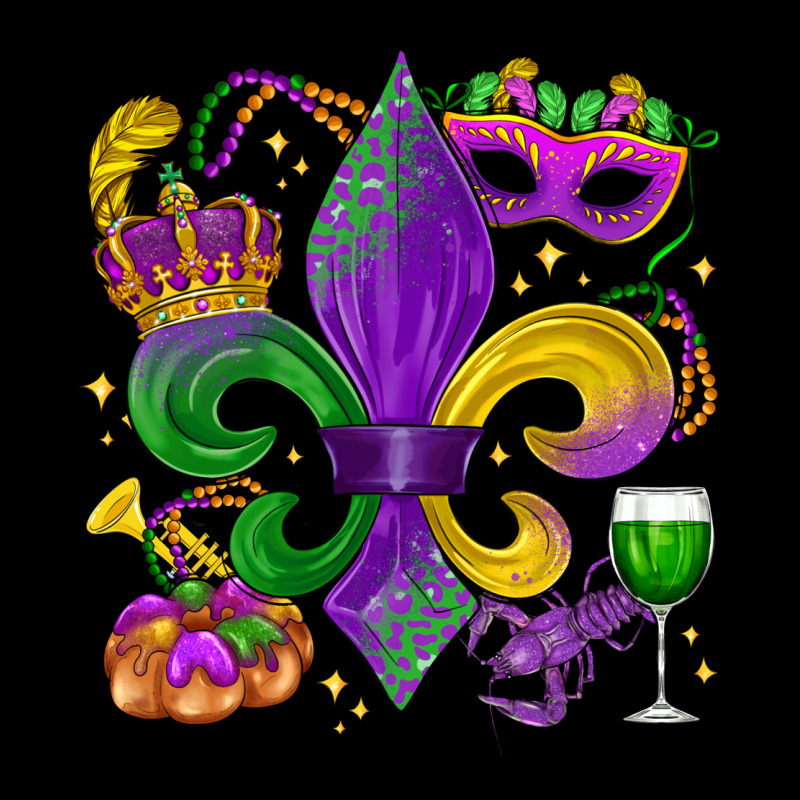 Mardi Gras Fleur De Lis Ladies Tee by LillyAllenDesigns | Teevron