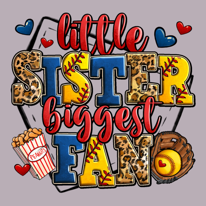 Little Sister Biggest Fan Softball Vintage Tee by Jasminsmagicworld | Teevron