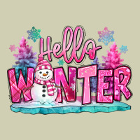 Hello Winter Pink Snowman Heavy Core Tee | Teevron