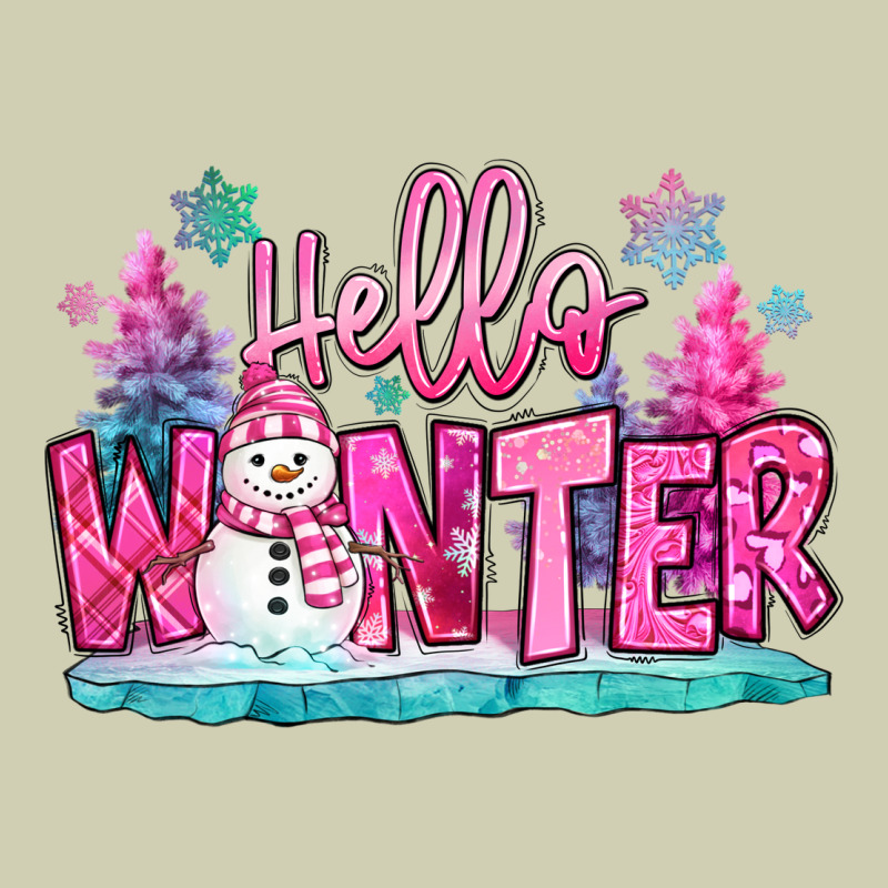 Hello Winter Pink Snowman Heavy Core Tee by MaliasSmallBusiness | Teevron