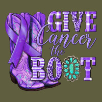 Give Cancer The Boot Purple Ribbon Vintage Tee | Teevron