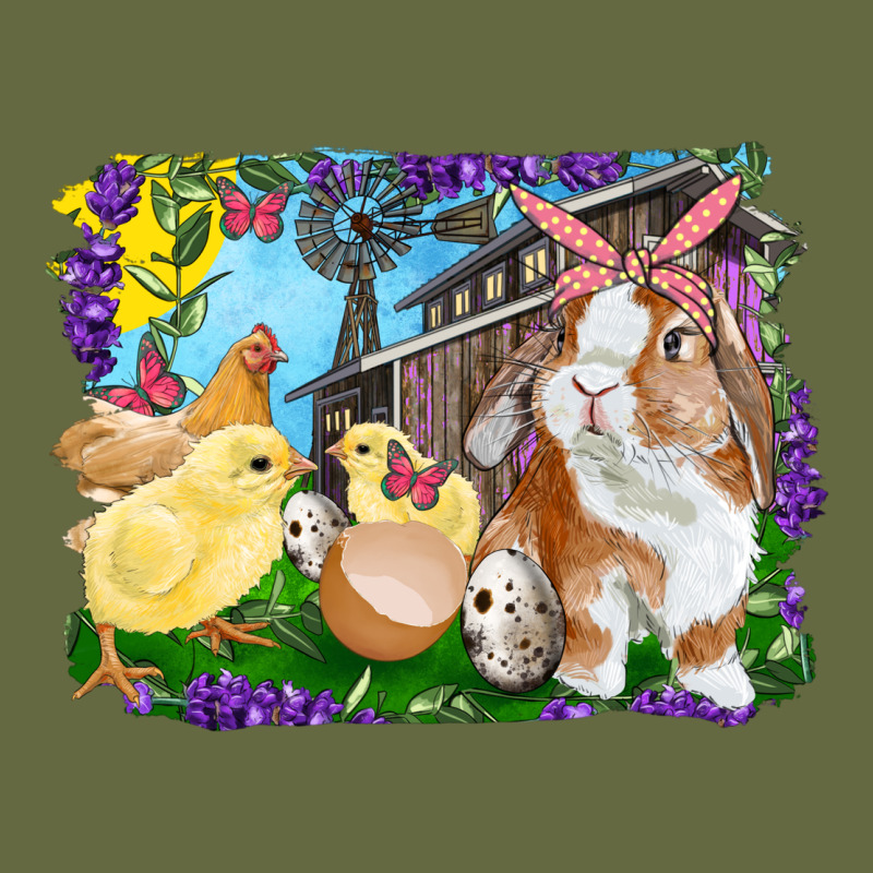 Easter Farm Chicks And Bunny Long Sleeve Tee by RanaPortraitStore | Teevron