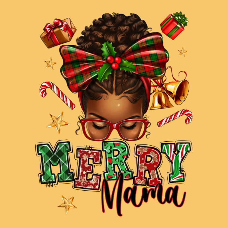 Merry Mama Afro Messy Bun Vintage Hoodie by texasbilliewilder | Teevron