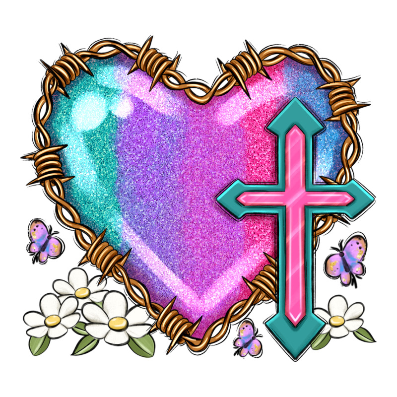 Easter Cross Heart La Ladies Tee by LillyAllenDesigns | Teevron