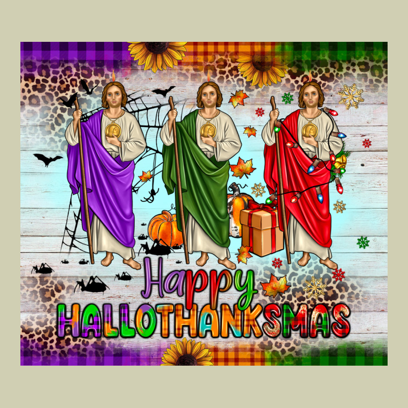 San Judas Happy  Hallothanksmas Heavy Core Tee by JahusDesignShop | Teevron