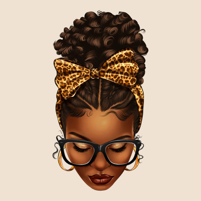 Afro Messy Bun Leopard Bow Urban Heavy Tee by texasbilliewilder | Teevron