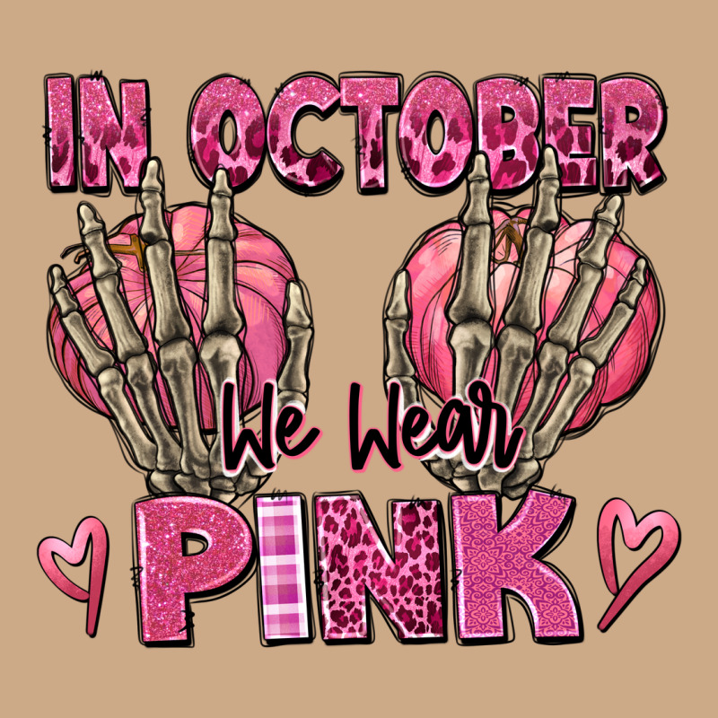 In October We Wear Pink Skeleton Vintage Hoodie by texasbilliewilder | Teevron