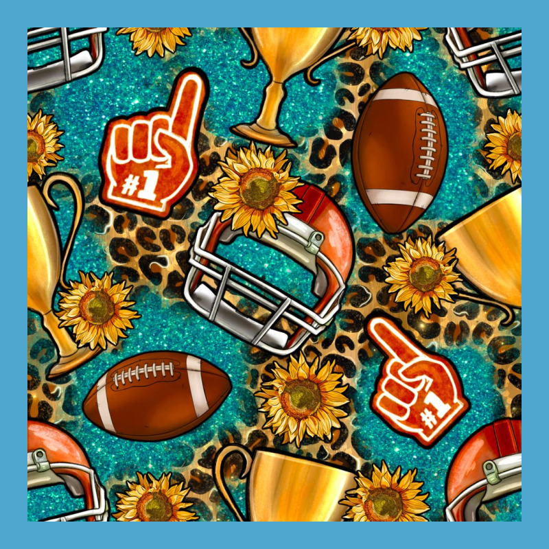 American Football Winner Cup And Helmet Seamless Pattern Premium Hoodie by BundleAndBundleShop | Teevron
