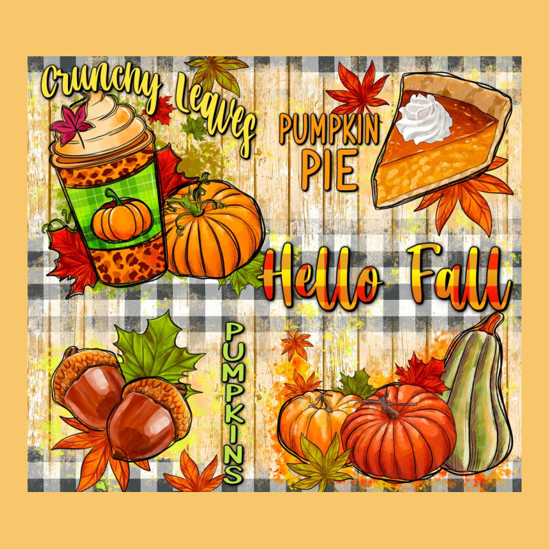 Hello Fall Pumpkins Vintage Hoodie by NancyCooperArtShop | Teevron