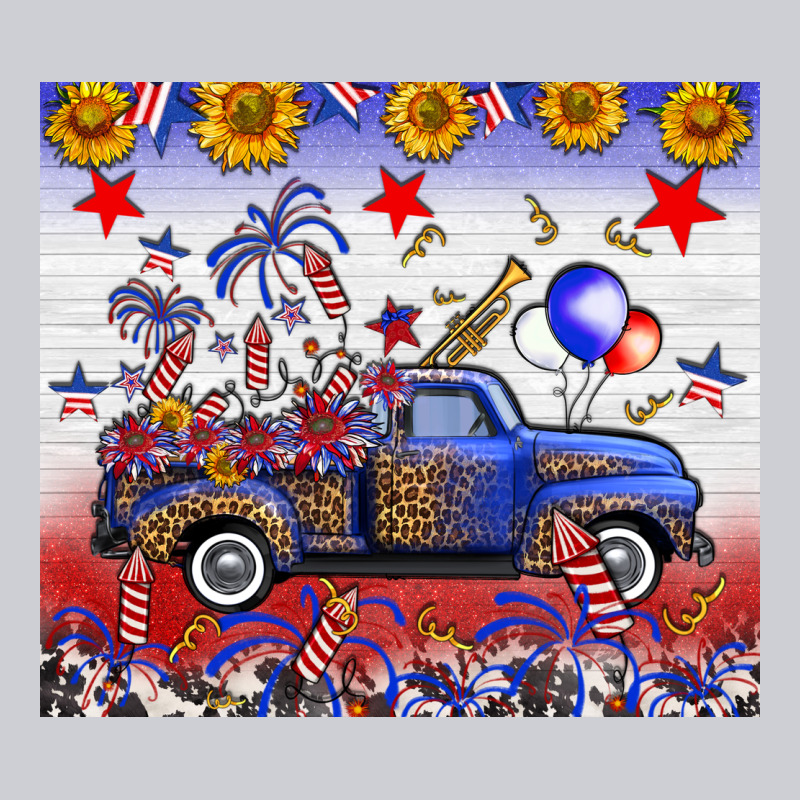 Fourth Of July Truck American Flag Heavyweight Sweatshirt by FaDigitalArtStudio | Teevron