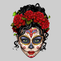 Mexican Sugar Skull Messy Bun Woman Premium Tee | Teevron
