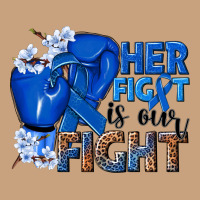Her Fight Is Our Fight Colon Cancer Blue Ribbon Vintage Tee | Teevron