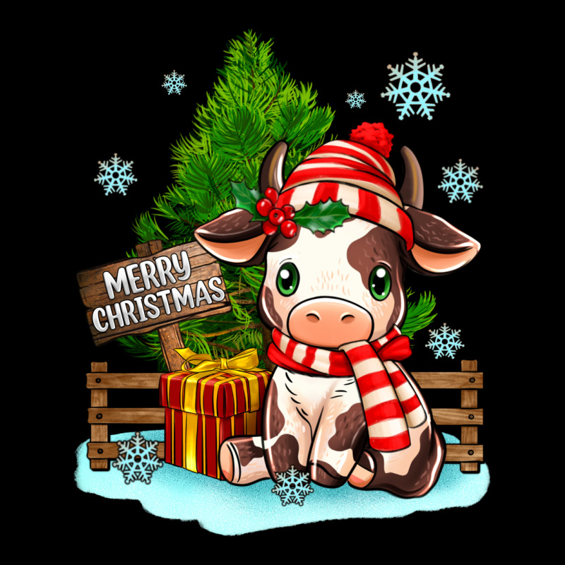Merry Christmas Cow Heavy Core Tee by MaliasSmallBusiness | Teevron