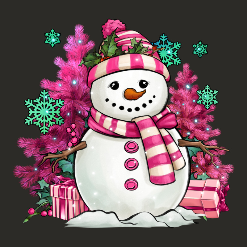 Pink Christmas Snowman Heavy Core Tee by MaliasSmallBusiness | Teevron