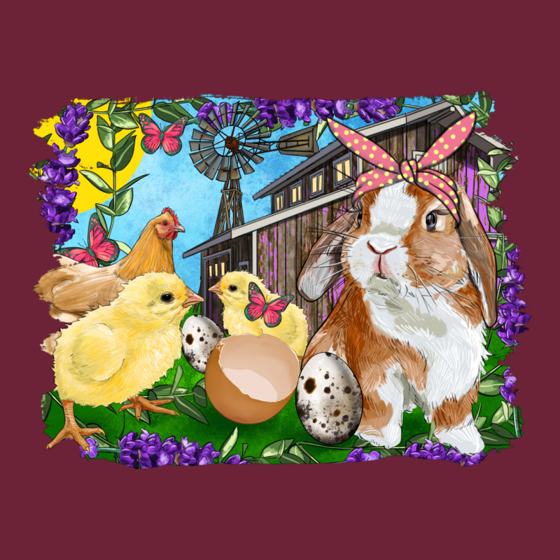 Easter Farm Chicks And Bunny Long Sleeve Tee by RanaPortraitStore | Teevron