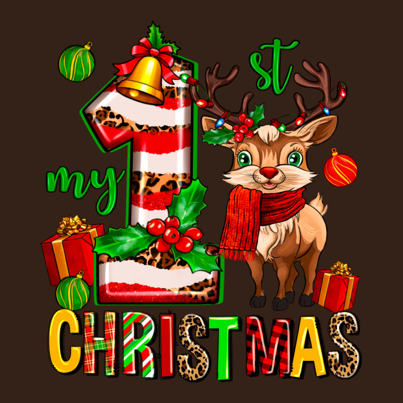 My First Christmas Reindeer Heavy Core Tee by MaliasSmallBusiness | Teevron
