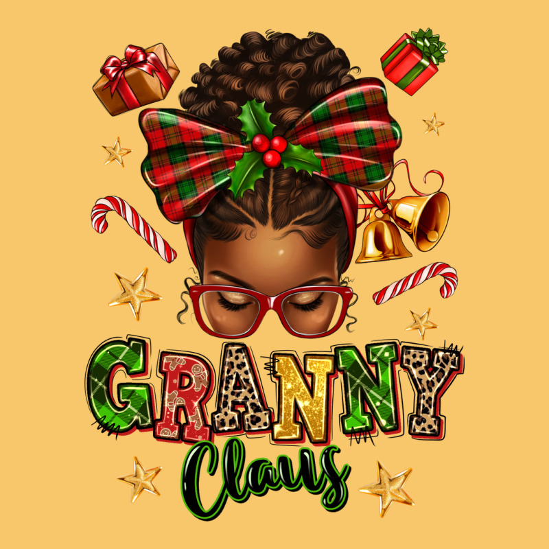 Granny Claus Afro Messy Bun Vintage Hoodie by texasbilliewilder | Teevron