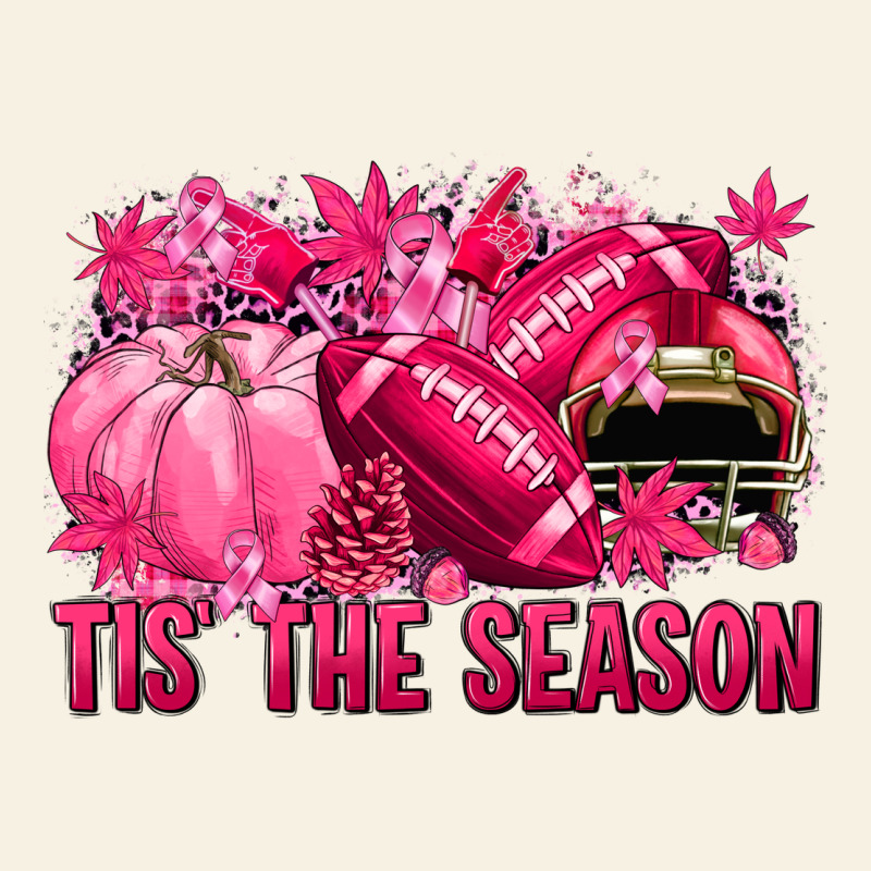 Tis' The Season Football Breast Cancer Vintage Tee by NancyCooperArtShop | Teevron