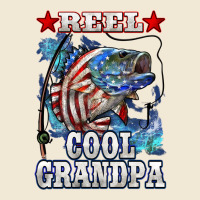Reel Cool Grandpa American Flag Bass Premium Tee | Teevron