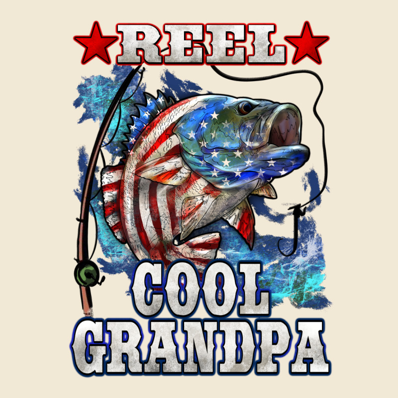 Reel Cool Grandpa American Flag Bass Premium Tee by LillyAllenDesigns | Teevron