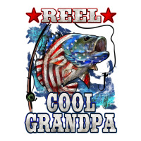 reel cool grandpa american flag bass | Teevron