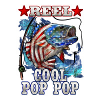 Reel Cool Pop Pop American Flag Bass Premium Tee | Teevron