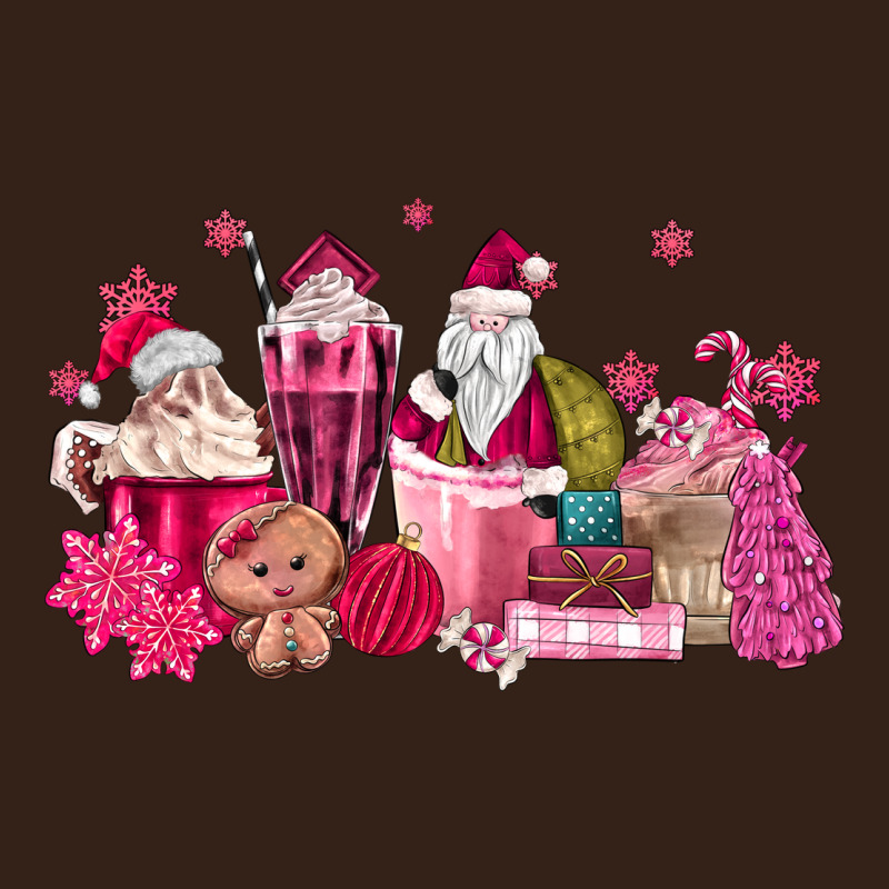 Pink Santa Coffee Heavy Core Tee by MaliasSmallBusiness | Teevron