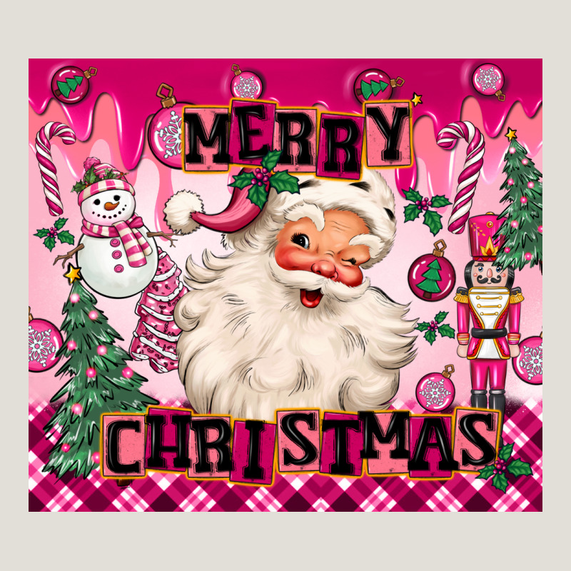 Merry Pink Christmas Santa Heavy Core Tee by MaliasSmallBusiness | Teevron