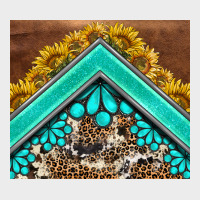 Western  Sunflower Turquise Gemstone  Tumbler Urban Hoodie | Teevron
