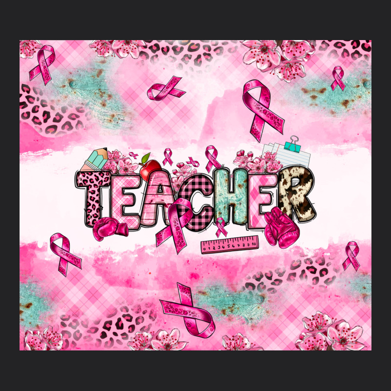 Breast Cancer Teacher Vintage Tee by NancyCooperArtShop | Teevron